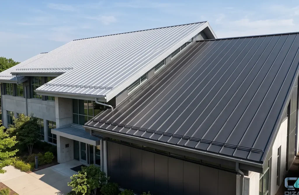 Serin çatı sistemleri için açık renkli metal kenet çatı uygulaması